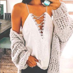 WAYF lace tank, size S